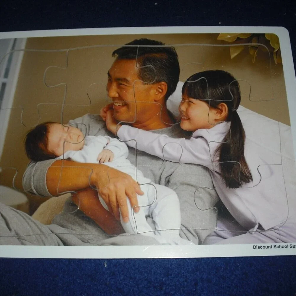 Wooden puzzles Multicultural: Special needs, Hospital, Family, Newborn.... x 6